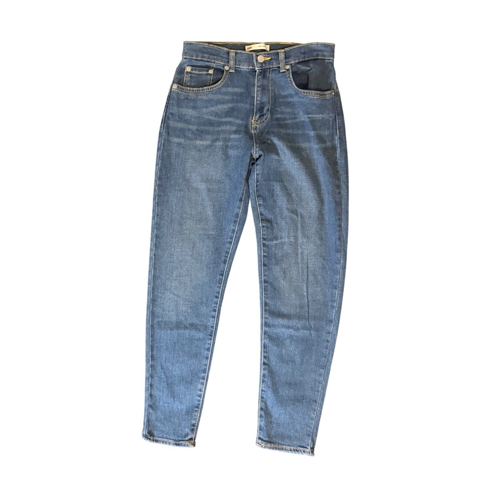 Levi's Mini Mom Jeans Girls 16 Regular Blue Medium Wash Tapered High Rise